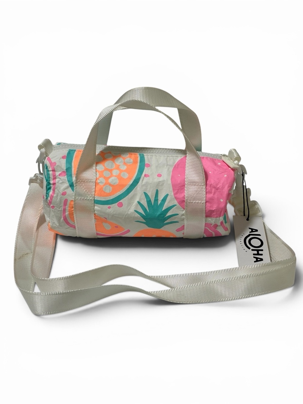 New Aloha Collection Bag Mini Mini Duffle Tote 100% Tyvek  Ohana Pineapple Fruit